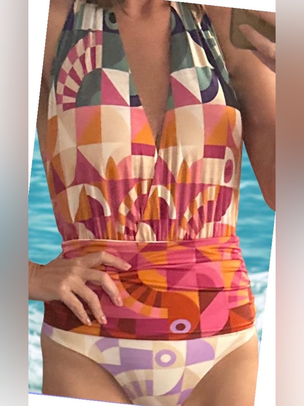 NWT FARM Rio Ombré Graphic Toucans One Piece Swimsuit Size M